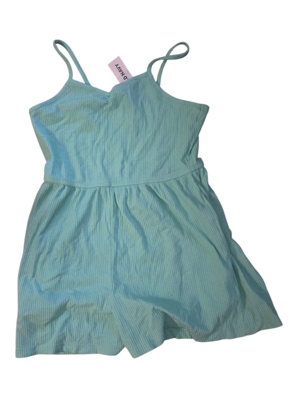 Old Navy Light Aqua Blue Striped Girls Romper 10/12